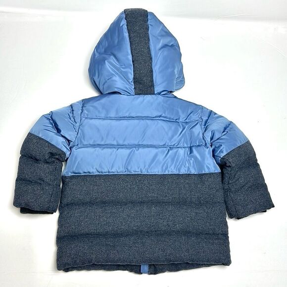 Emporio Armani Baby Boy’s Hooded Down Puffer Jacket Blue and Gray 18 months - Picture 3 of 13